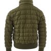 Authentic Green Quilted Bomber Jacket with Zip Closure and Pockets 40 IT Women