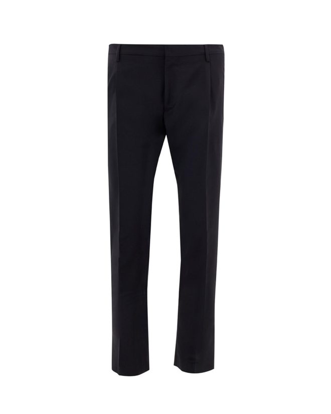 Valentino Elegant Tailored Trouser in Blue Wool Blend – 48 IT