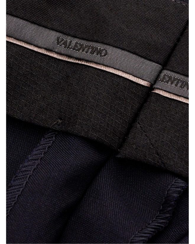 Valentino Elegant Tailored Trouser in Blue Wool Blend – 48 IT