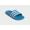 Blue/White Adidas Slides with Cloudfoam Cushioning – 9 US