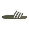 Green Adidas Slides with Signature Stripes – 5 US