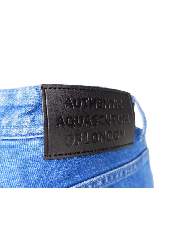 Aquascutum Cotton Denim Jeans with 5-Pocket Design Men – W32 US