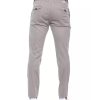 Mens Micro-Pattern Trousers with Zip and Buttons Closure 46 IT Men