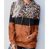 Azura Exchange Leopard Tie Dye Colorblock Hoodie – 2XL