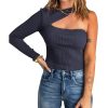 Azura Exchange One Shoulder Ribbed Top – 2XL