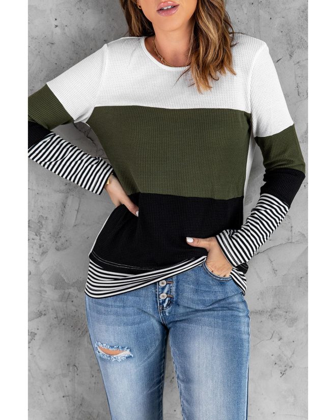 Azura Exchange Colorblock Stripes Top – 2XL