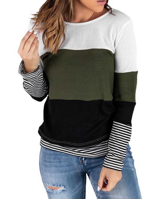 Azura Exchange Colorblock Stripes Top – 2XL