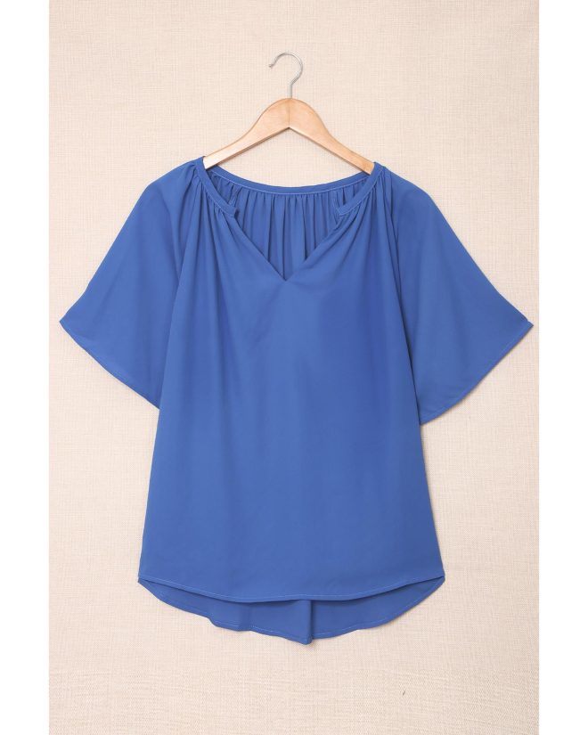 Azura Exchange Pleated Loose Blouse – S