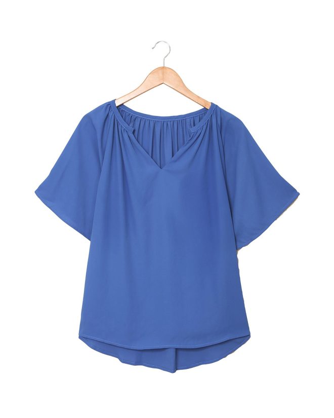 Azura Exchange Pleated Loose Blouse – S