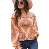 Azura Exchange Ruffled Smocked Off Shoulder Blouse – 2XL