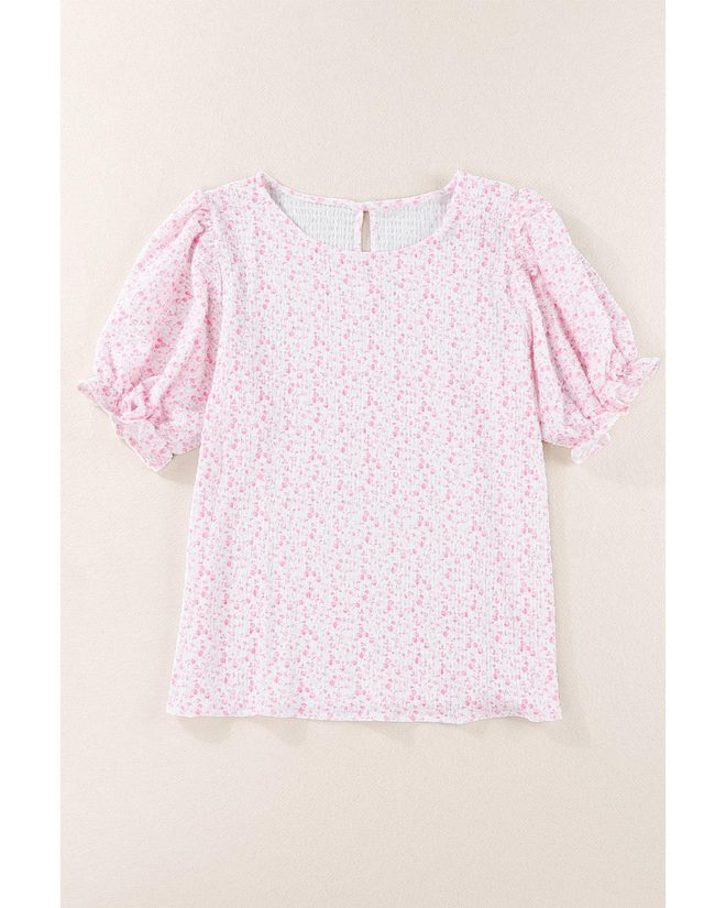 Azura Exchange Smocked Puff Sleeve Blouse – 2XL