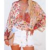 Azura Exchange Floral Print Patchwork Wrap V Neck Blouse – 2XL