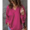 Azura Exchange Split V Neck Dolman Top – L