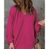 Azura Exchange Split V Neck Dolman Top – L