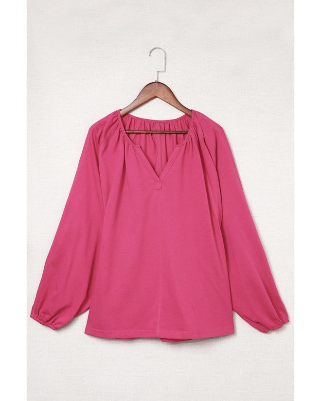 Azura Exchange Split V Neck Dolman Top – L