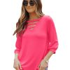 Azura Exchange V Neck Long Sleeve Top – S