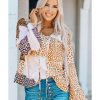 Azura Exchange Leopard Ribbon Tie Blouse – S