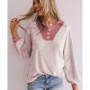 Azura Exchange Contrast Puff Sleeve Blouse – M