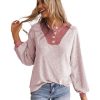 Azura Exchange Contrast Puff Sleeve Blouse – M