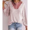 Azura Exchange Contrast Puff Sleeve Blouse – M