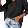 Azura Exchange Button Detail Waffle Knit Long Sleeve Top – 2XL