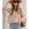 Azura Exchange Floral Lace V Neck Blouse – 2XL