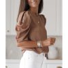 Azura Exchange Puff Sleeve Crew Neck Top – L