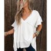 Azura Exchange Knit V Neck Studded Blouse – S