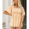 Azura Exchange Smocked Flowy Blouse – L