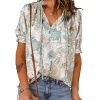 Azura Exchange Paisley Pattern Print Blouse – S