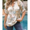 Azura Exchange Paisley Pattern Print Blouse – S