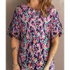 Azura Exchange Crisscross Back Floral Blouse – L