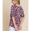 Azura Exchange Crisscross Back Floral Blouse – L