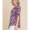 Azura Exchange Crisscross Back Floral Blouse – L