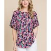 Azura Exchange Crisscross Back Floral Blouse – L