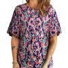 Azura Exchange Crisscross Back Floral Blouse – L