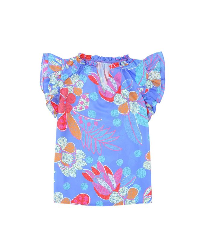 Azura Exchange Flutter Floral Top – M