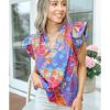 Azura Exchange Flutter Floral Top – M