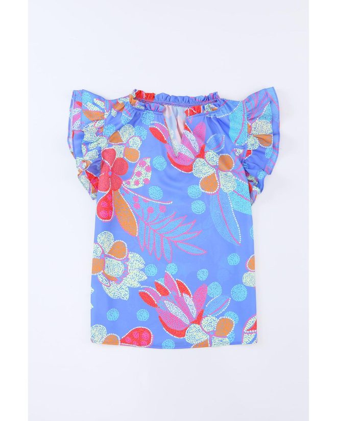 Azura Exchange Flutter Floral Top – M