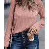 Azura Exchange Ribbed Knit Long Sleeve Top – 2XL