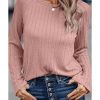 Azura Exchange Ribbed Knit Long Sleeve Top – 2XL