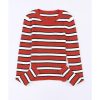 Azura Exchange Striped Ribbed Knit Slim Fit Top – L