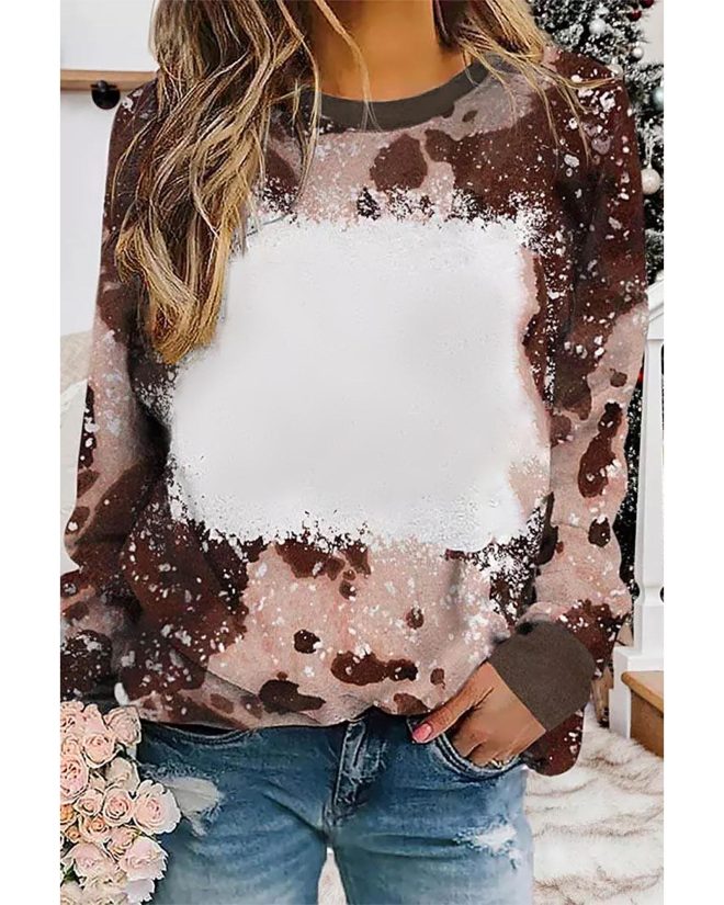 Azura Exchange Leopard Print Long Sleeve Top – L