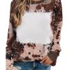 Azura Exchange Leopard Print Long Sleeve Top – L