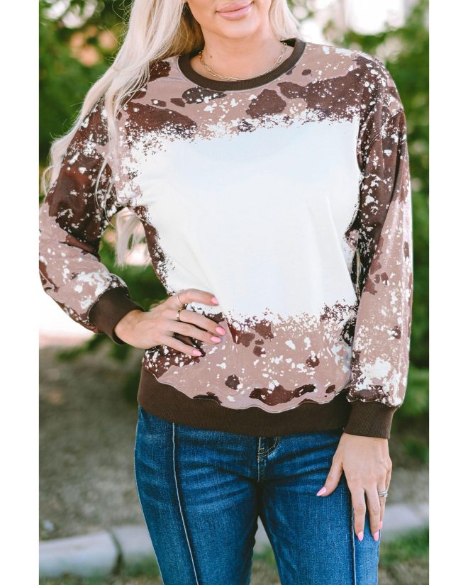 Azura Exchange Leopard Print Long Sleeve Top – L