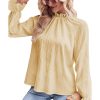 Azura Exchange Frilled Ripple Bubble Sleeve Blouse – L