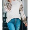 Azura Exchange Leopard Print Bubble Sleeve Top – M