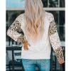 Azura Exchange Leopard Print Bubble Sleeve Top – M