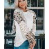 Azura Exchange Leopard Print Bubble Sleeve Top – M