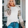 Azura Exchange Leopard Print Bubble Sleeve Top – M